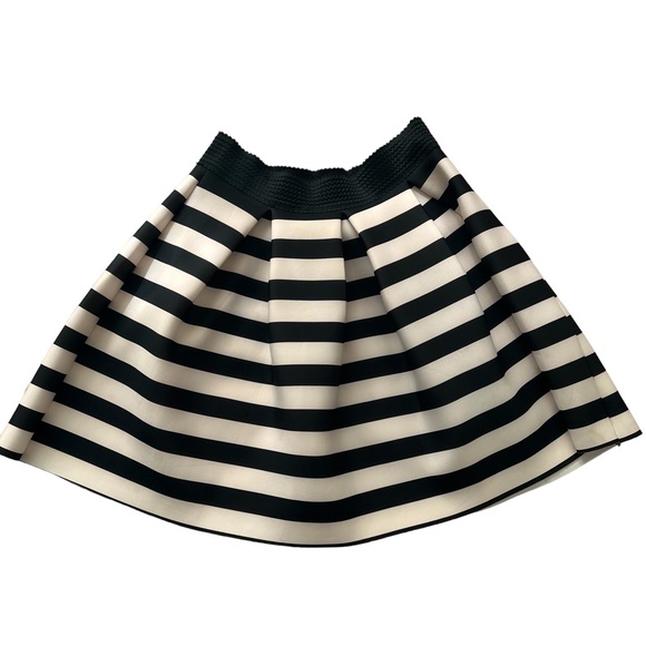 Soprano | Black & White Stripe Circle Skirt | Size L | Made in USA - Picture 1 of 9